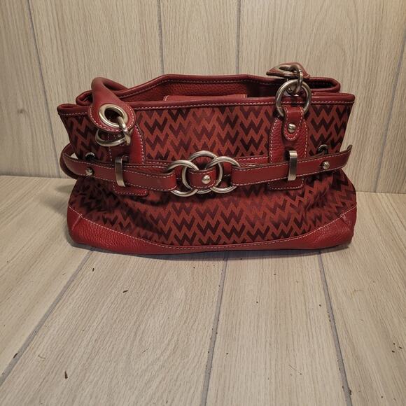 Vtg Y2K 90s Red Wilsons Leather Shoulder Bag Purse - Picture 2 of 10